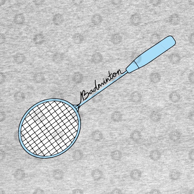 Minimalist Badminton Racket Lover Badminton Dream (Blue Gradient) by Mochabonk